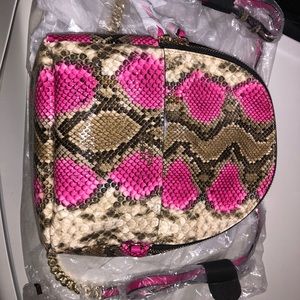 Victoria secret snake skin type mini backpack